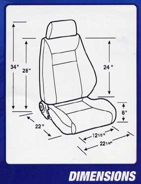 PROCAR Elite Seat Dimensions