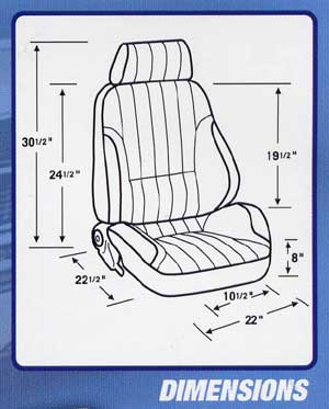 PROCAR Rally Seat Dimensions